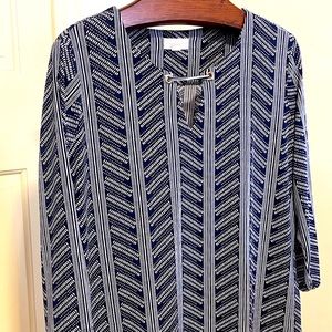 Knit striped tunic